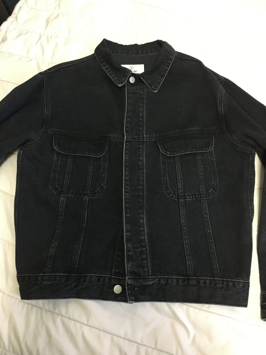 이얼즈어고 데님 트러커 흑청 01-2 상품이미지3