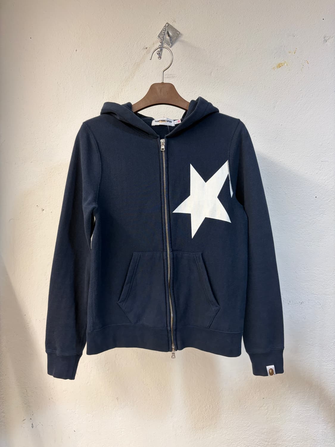 베이프 스타 딱붙핏 후드 집업 상품이미지5