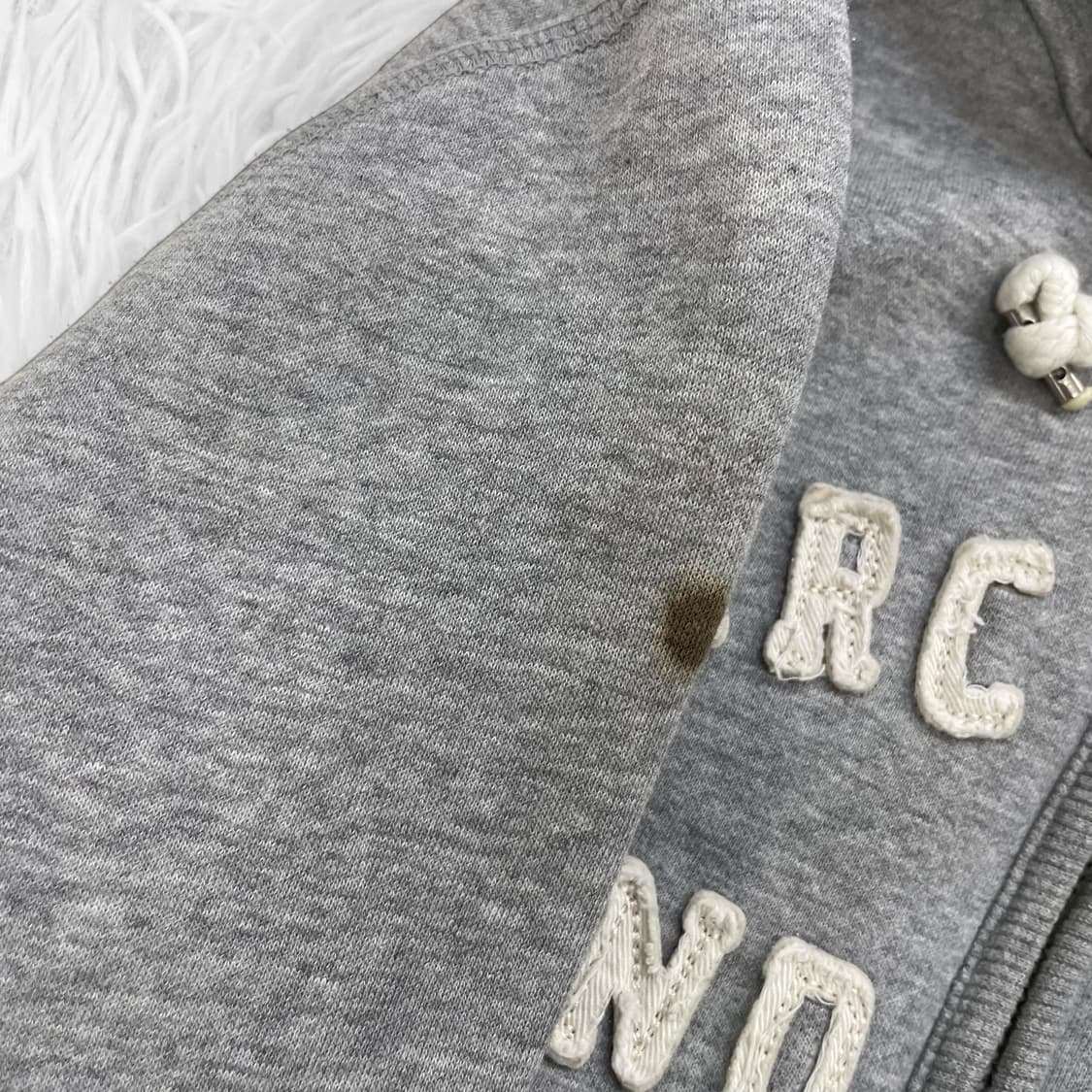 아베크롬비 아치 로고 후드집업 그레이 상품이미지5