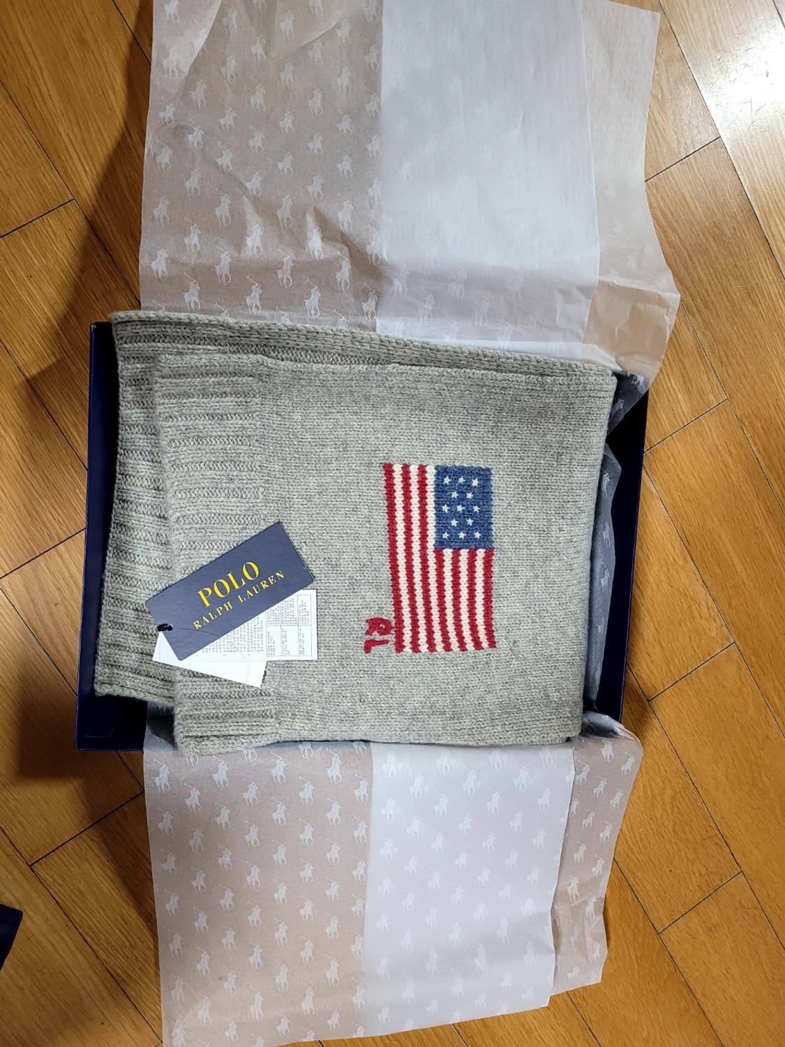 폴로랄프로렌 플래그 니트 울 블렌드 스카프 상품이미지3