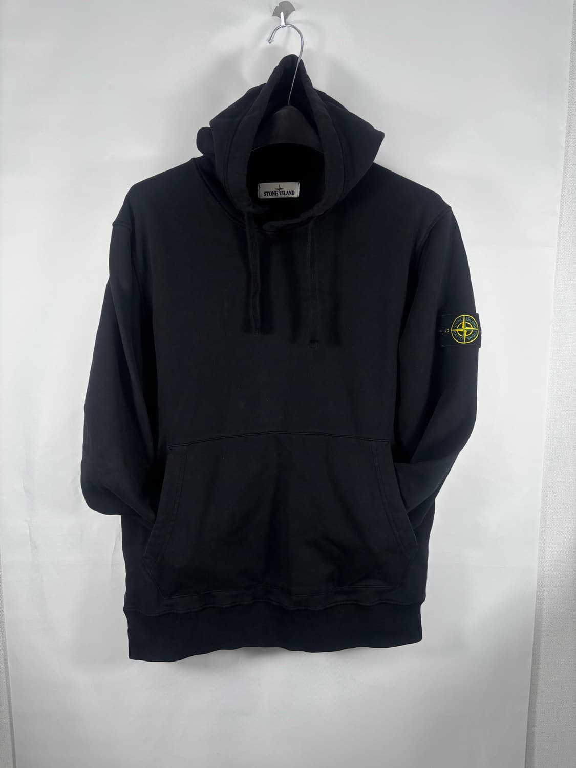 (정품/XXL)스톤아일랜드 스웨트 블랙 후드티 상품이미지2