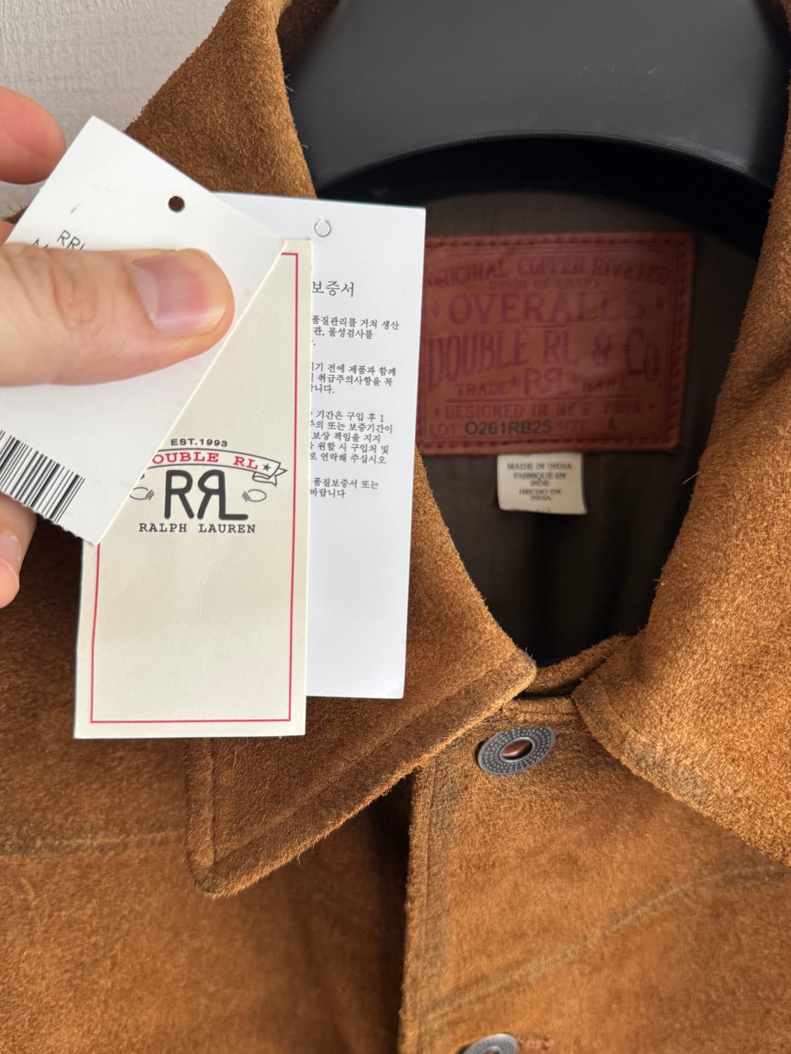 [L] RRL 러프아웃 스웨이드 자켓 브라운 /뉴스보이 카코트 상품이미지4