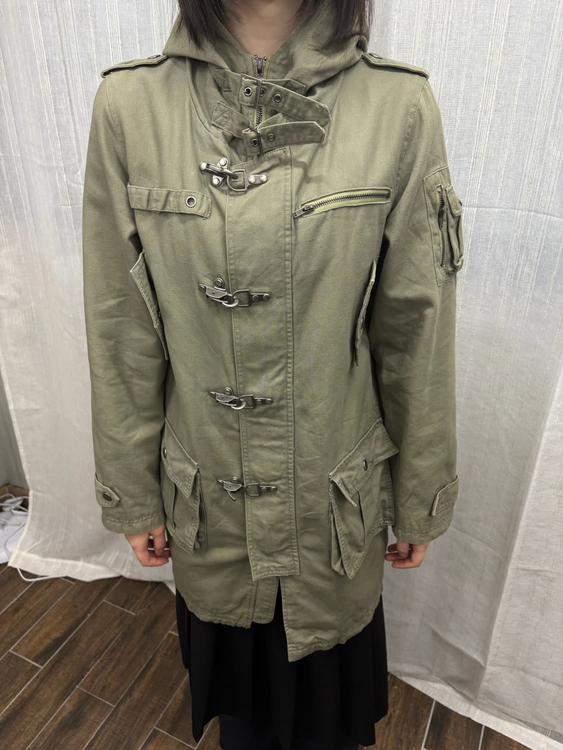 JAPAN 빈티지 파이어맨 버클 필드 야상 자켓 상품이미지1