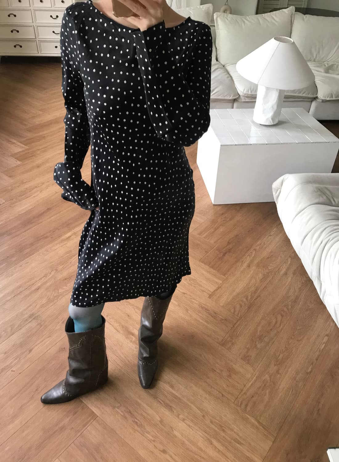 vintage dot pattern one-piece 상품이미지1