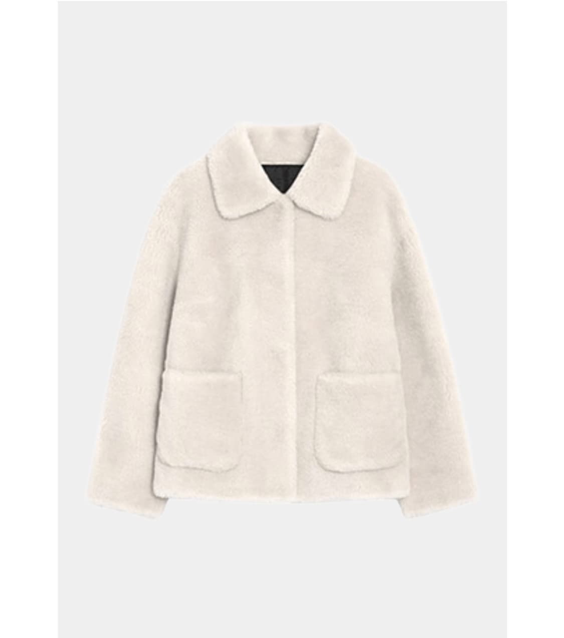 레프트서울 리얼 양털 데일리 자켓 아이보리 (퍼자켓/무스탕) 상품이미지1