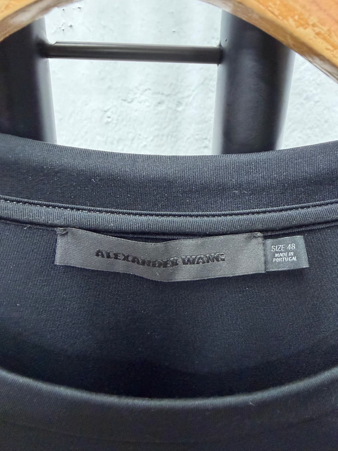 정품) 알렉산더왕 로고 블랙 긴팔 티셔츠 48 상품이미지6