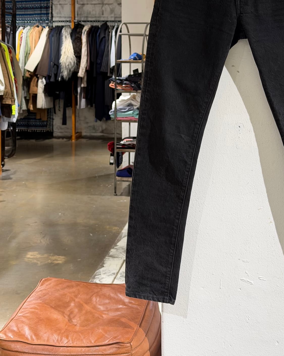 더블알엘 흑청 데님 슬림핏 팬츠 상품이미지3