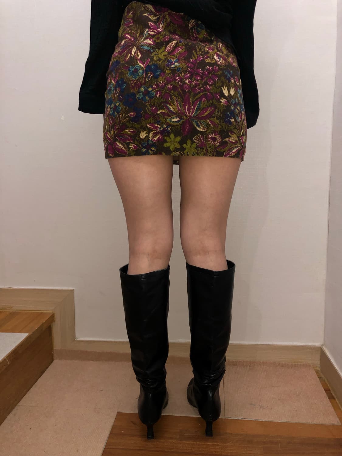 빈티지 카키 플라워 스커트 상품이미지8