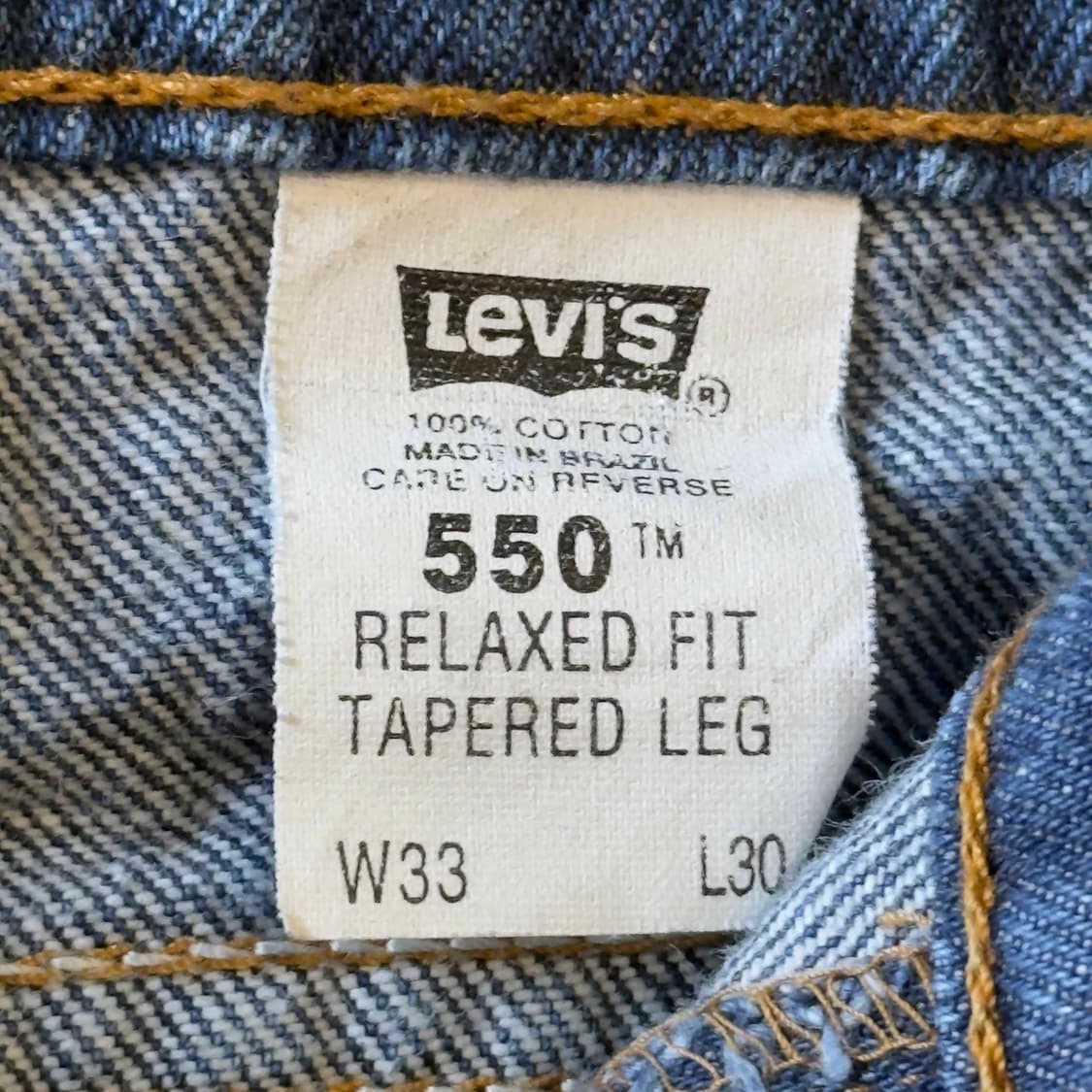90s 리바이스 550 데님팬츠 W33 L30 상품이미지6
