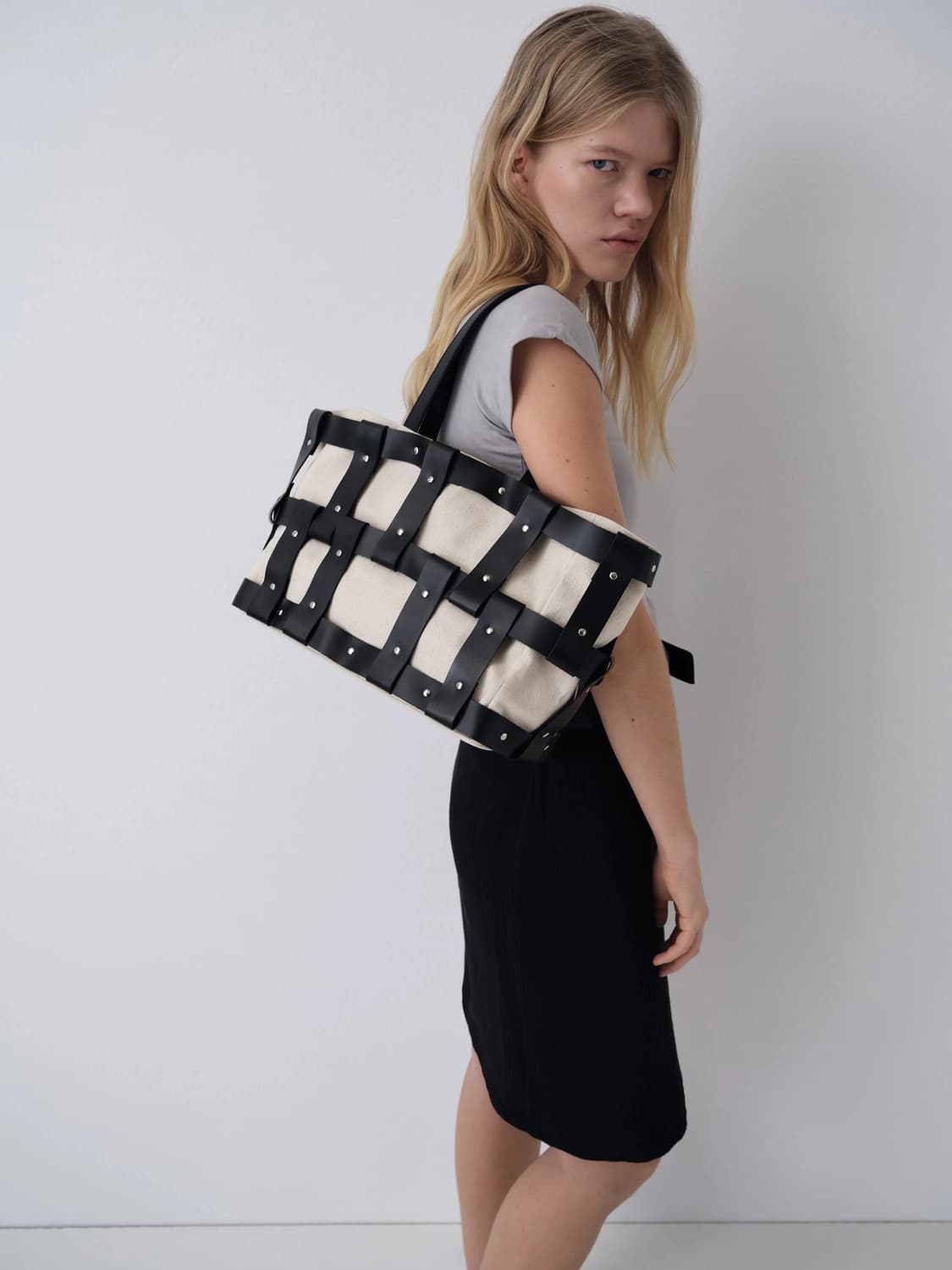 F/ 기마구아스 쇼퍼 캔버스백 / 베이지 상품이미지2