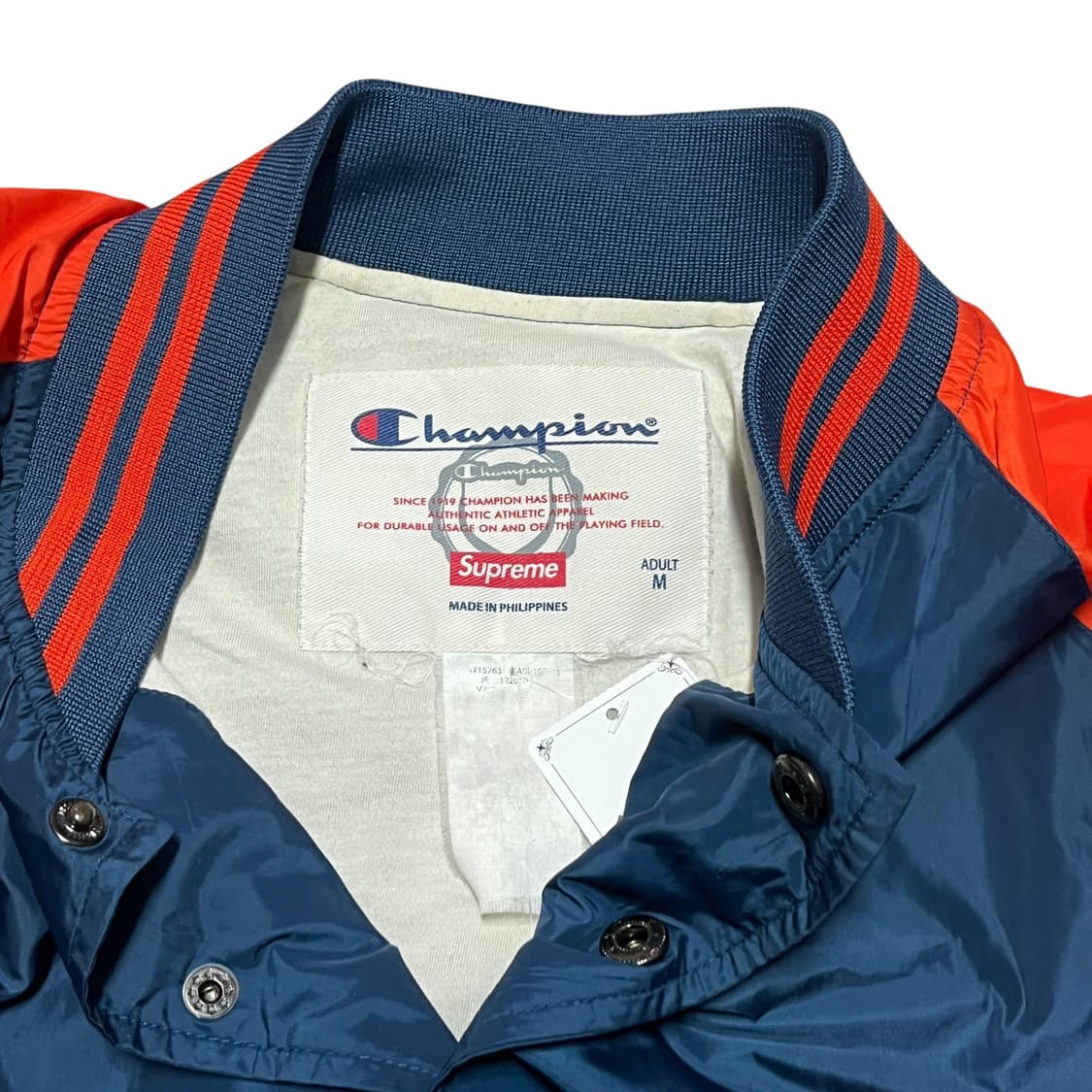 슈프림 X 챔피온 나일론 스몰 로고 바시티 코치 자켓 상품이미지3