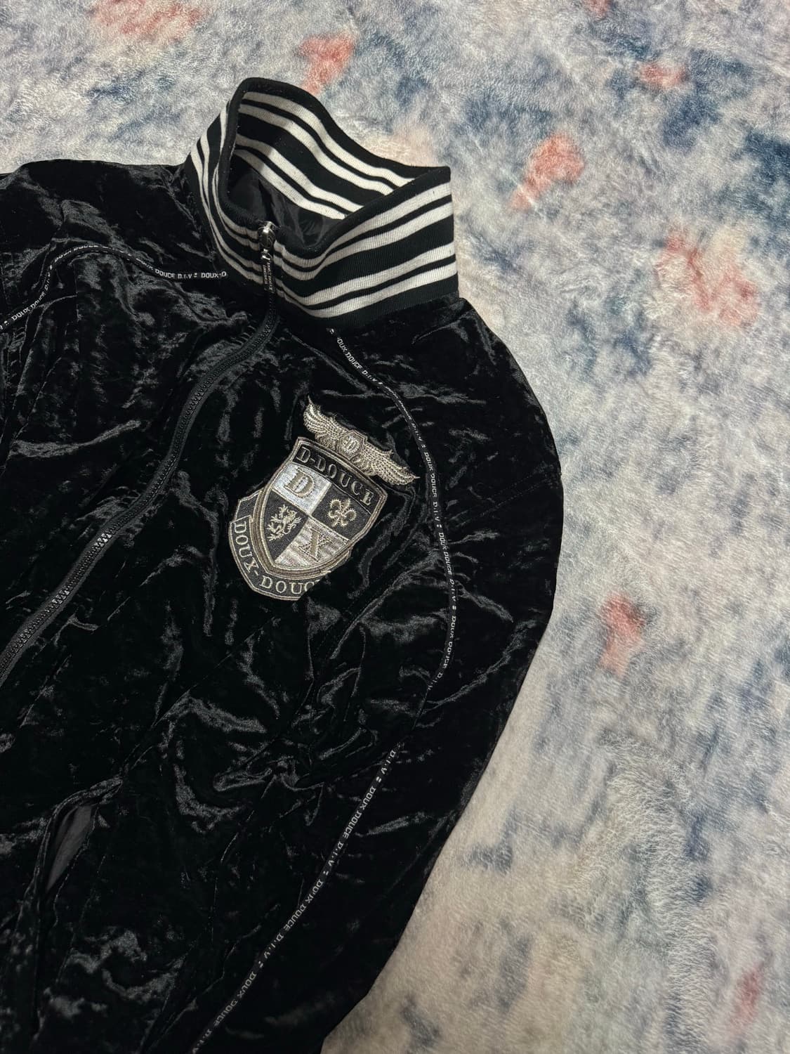 Doux douce 00s satin velour jacket 상품이미지4