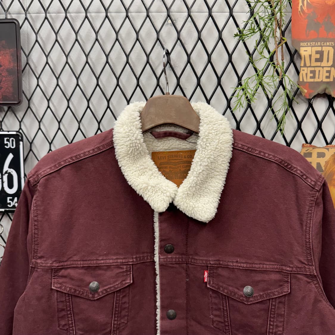 리바이스 타입 3 쉐르파 트러커 자켓 와인 상품이미지3