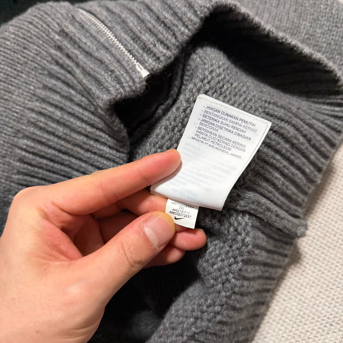 나이키 배색 니트 후드집업 상품이미지4