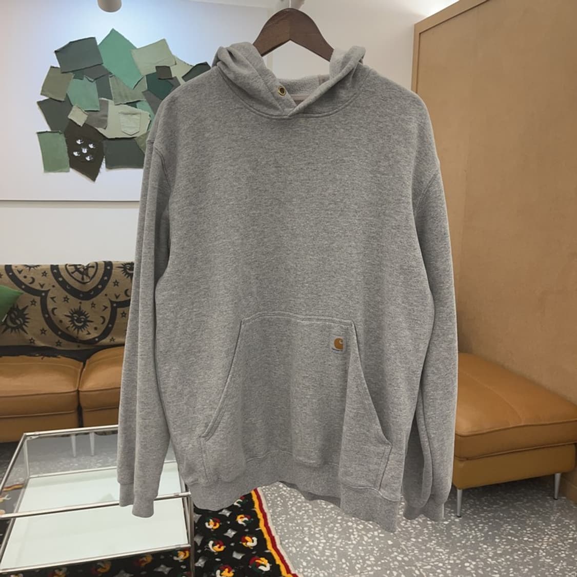 칼하트 빈티지 캐주얼 오버핏 기모 후드티 M C07578 상품이미지3