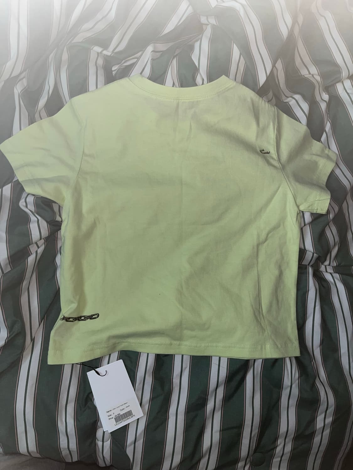 Yeel 크롭 체인 티셔츠 멜론 상품이미지2