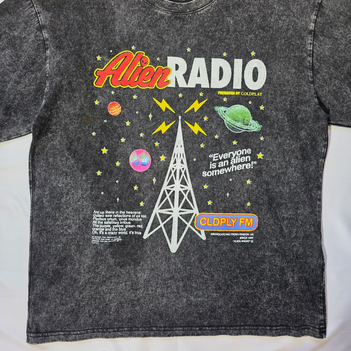 [M]콜드플레이 Alien Radio 티셔츠 상품이미지3