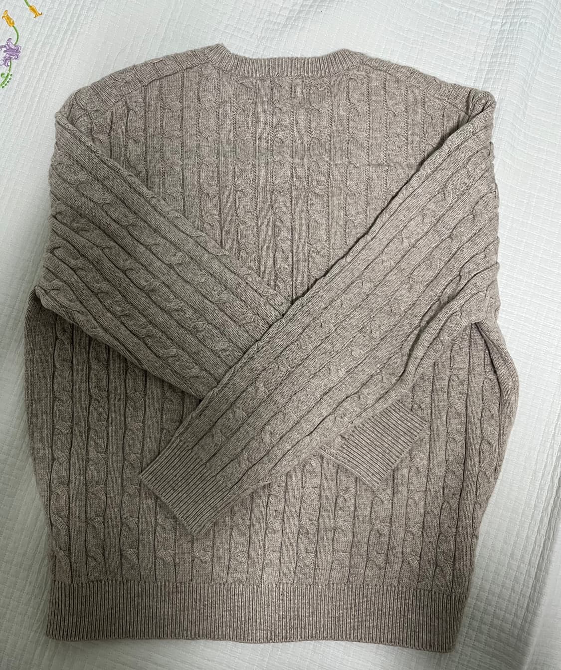 무신사스탠다드 케이블 니트 L 오트밀 상품이미지2