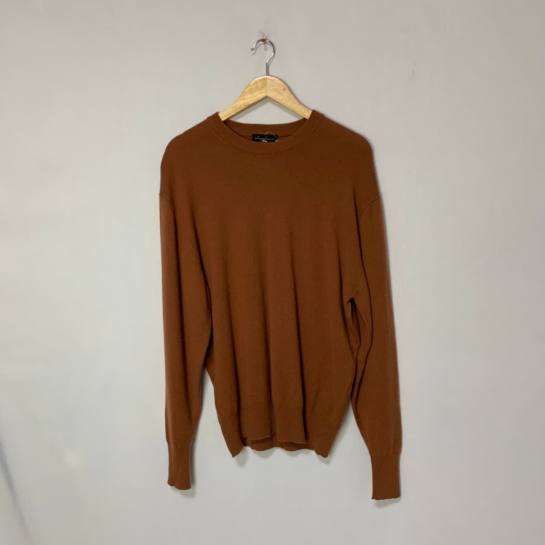 빈티지 캐시미어 100 니트 오렌지 브라운 XL 남녀공용 남성 니트 상품이미지1