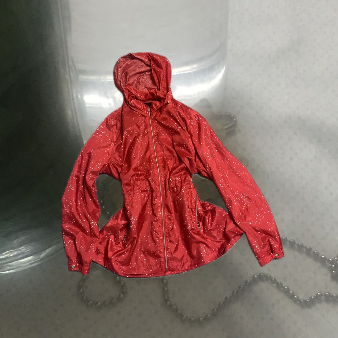 레드 빈티지 셔링 바람막이 모리걸 갸루 골프웨어 코오롱 잭니클라우스 상품이미지1