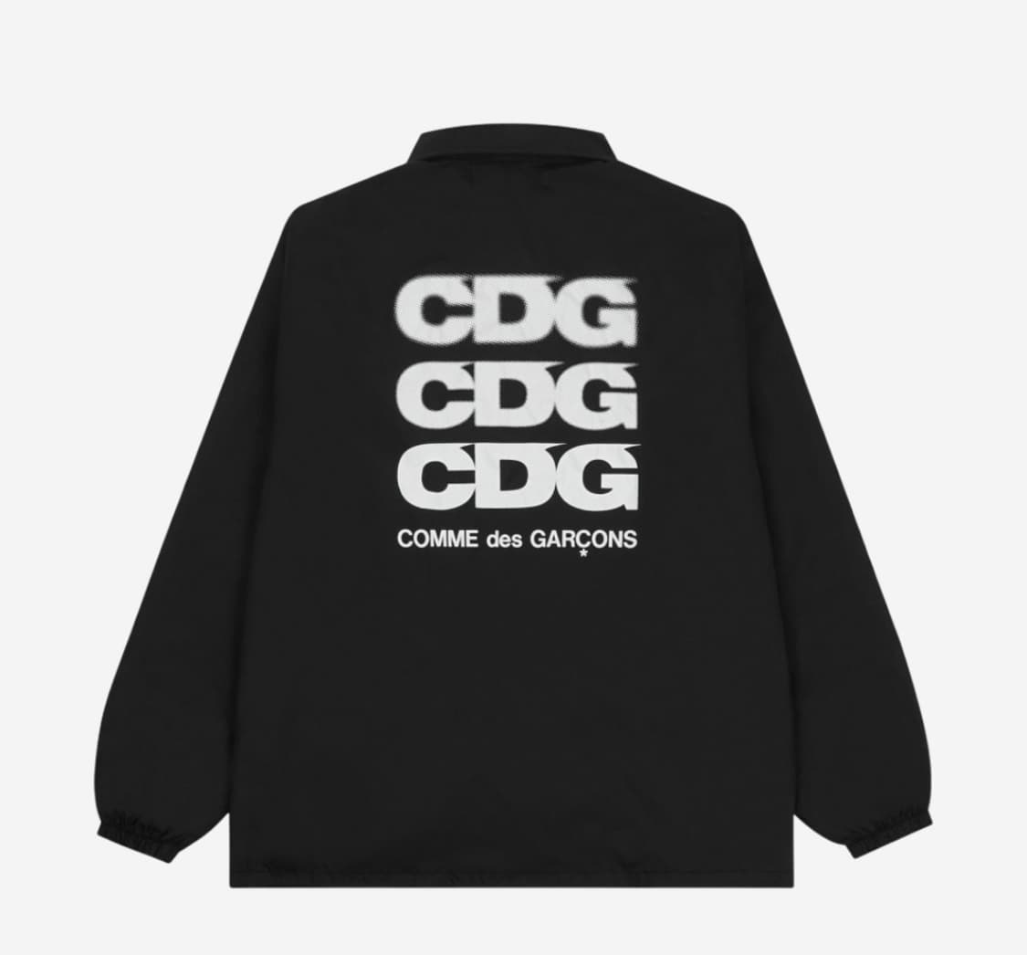 [새상품] CDG 로고 코치 자켓 블랙 M사이즈 상품이미지1