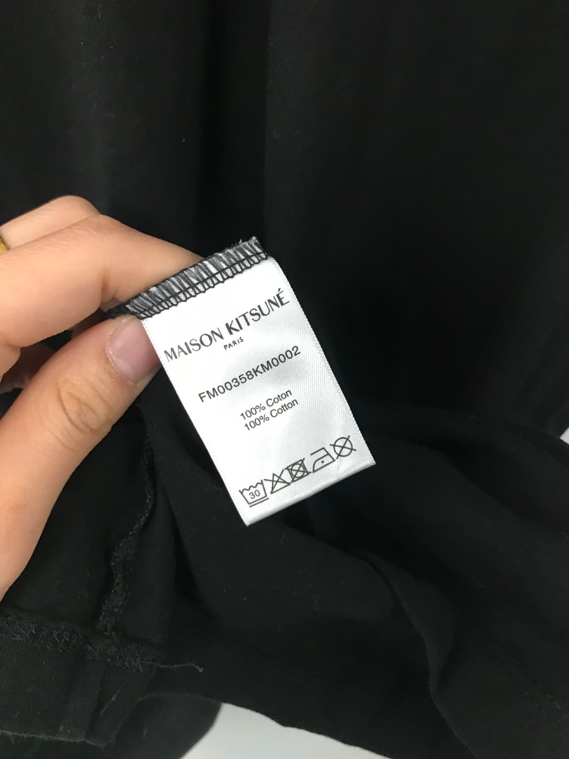 메종키츠네 폭스헤드 블랙 반팔 티셔츠 상품이미지4