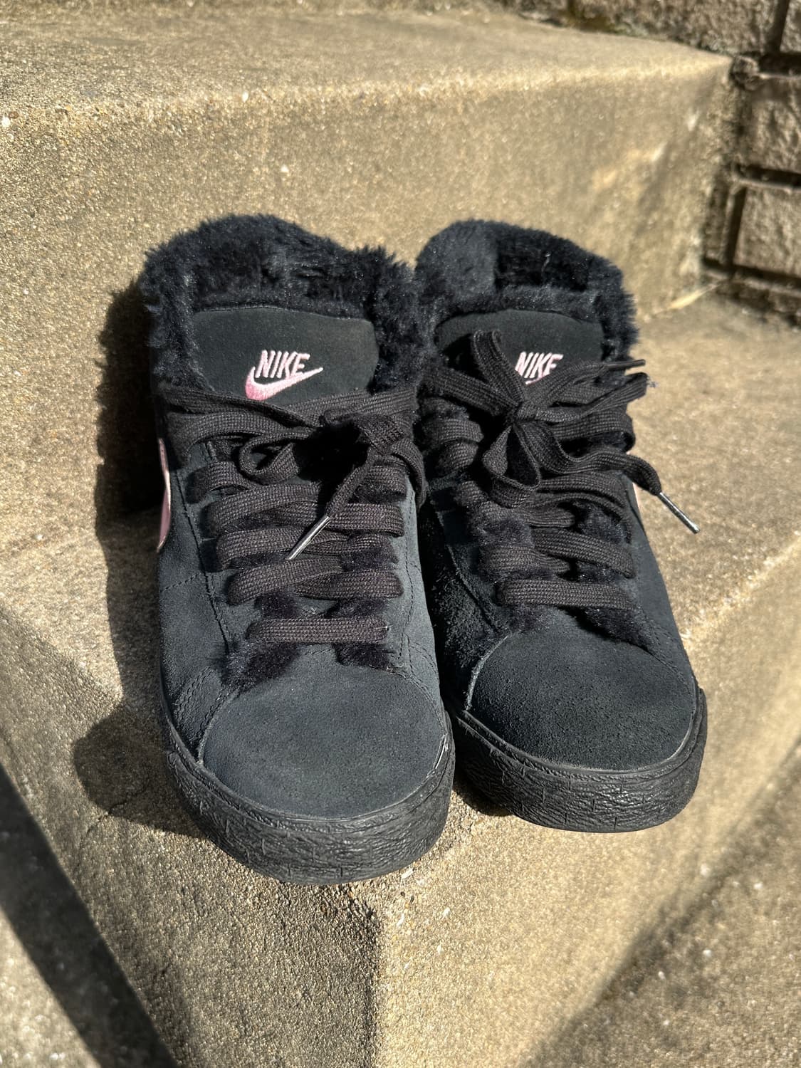 NIKE black fur suede boots 상품이미지8