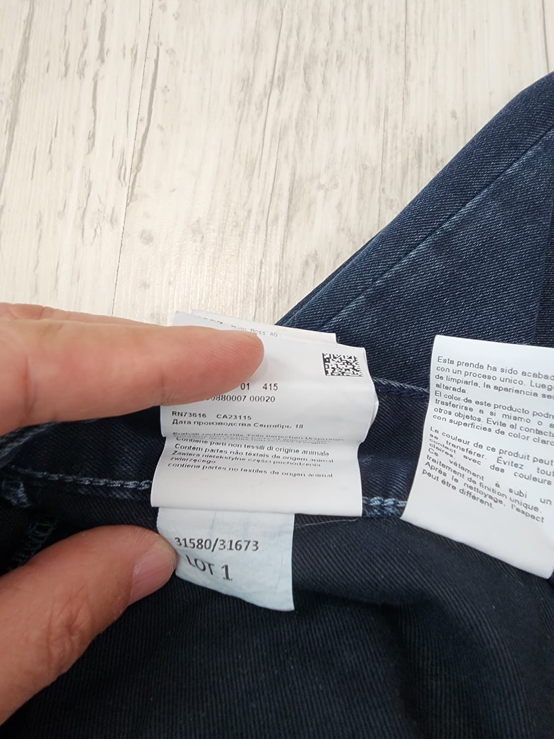 HUGOBOSS 휴고보스 스트래치 데님 팬츠 34사이즈 진청 스판 청바지 상품이미지8