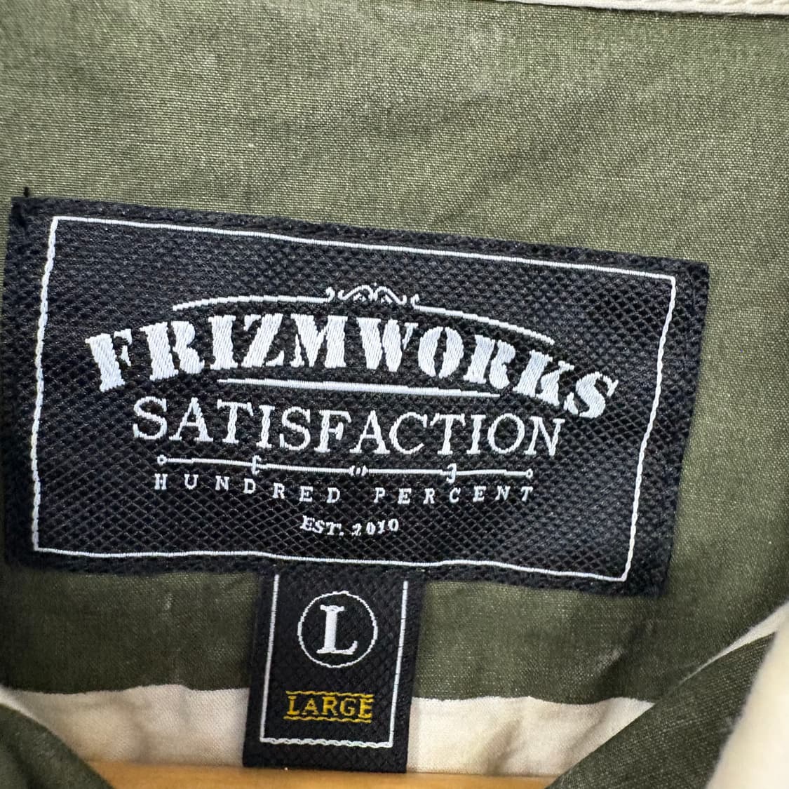 RRIZM WORKS 프리즘웍스 단가라 셔츠 올리브 상품이미지3