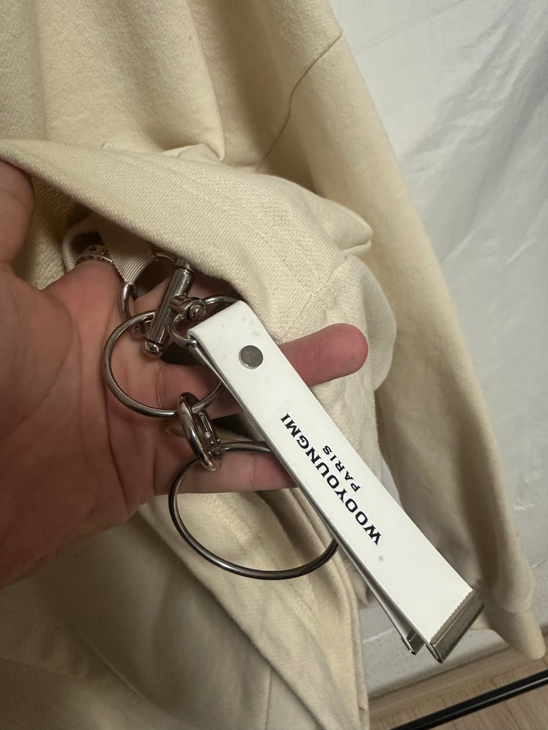 우영미 키링 하프집업 맨투맨 베이지 (48) 상품이미지4