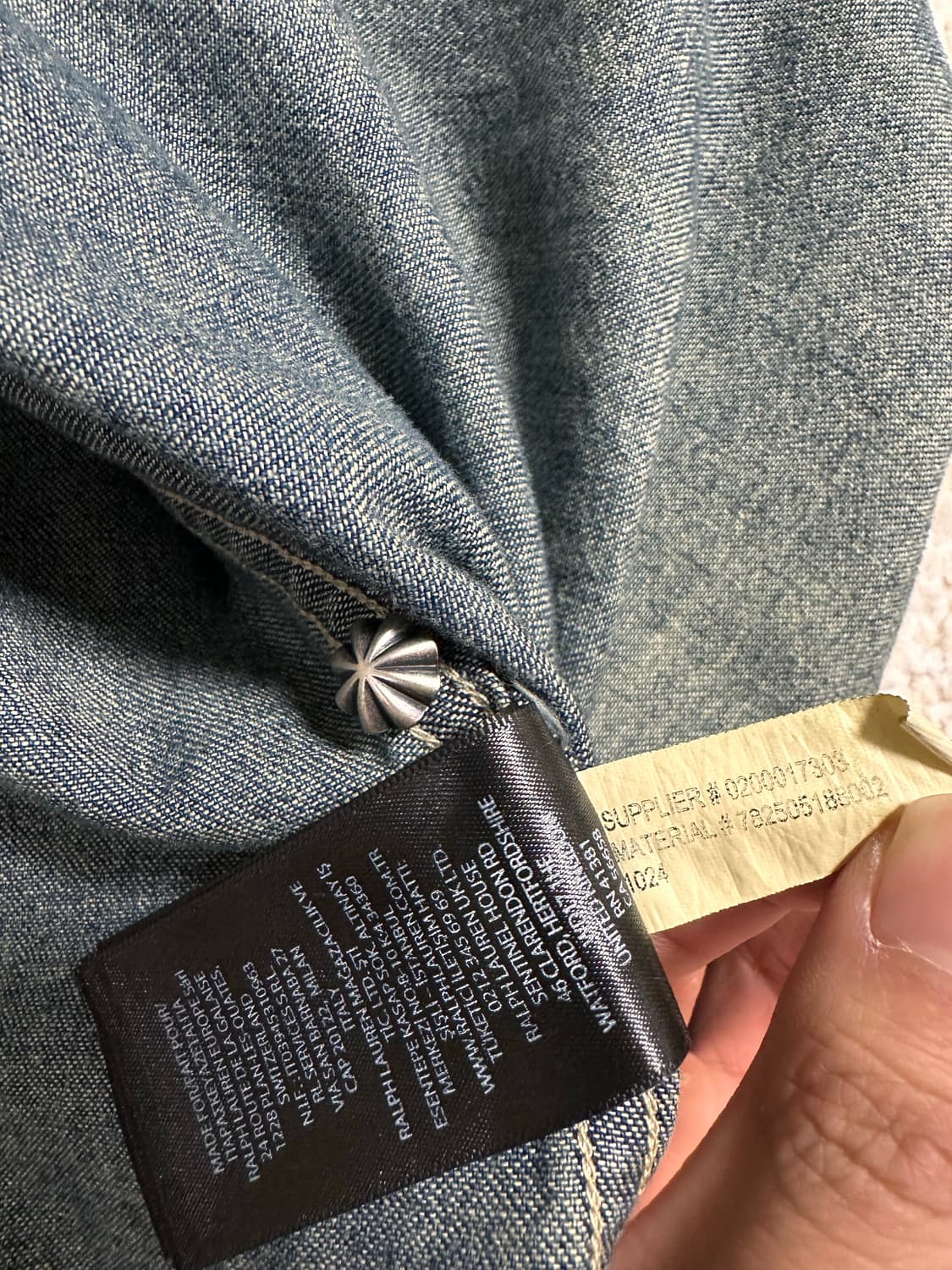 rrl 웨스턴데님셔츠 다크워시 m 상품이미지4