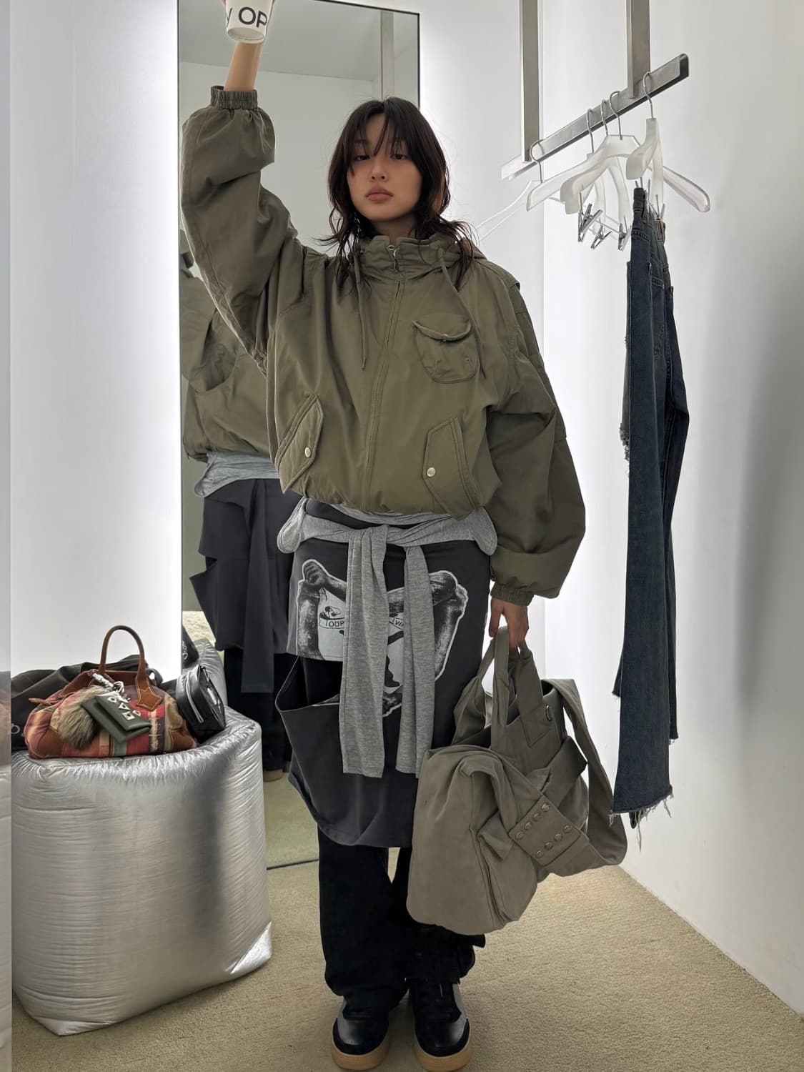 카키 코트 상품이미지2