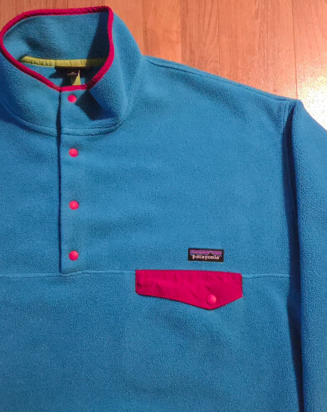 (XL)파타고니아 스카이블루/레드 신칠라 플리스 상품이미지2
