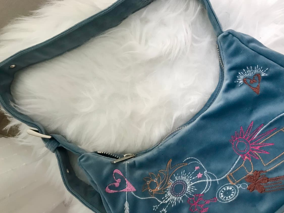 kimzisu 자수 숄더백_블루 상품이미지2