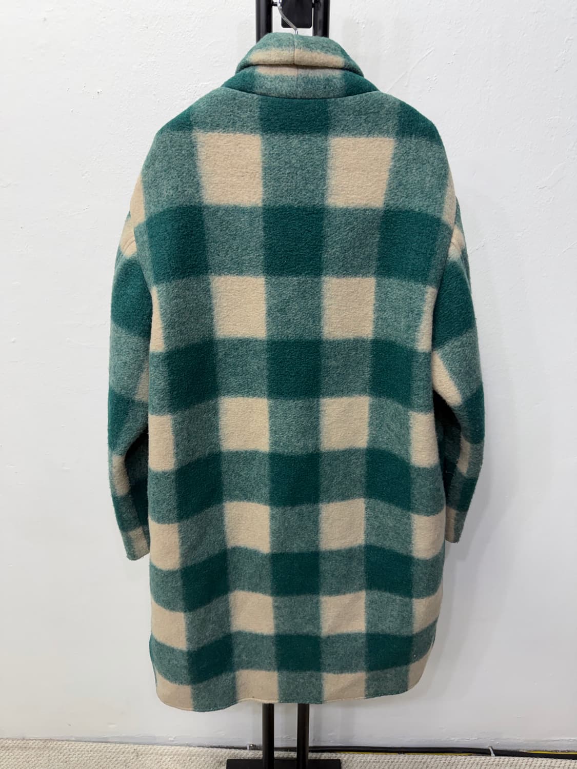 정품) 이자벨마랑 22ss 오버핏 체크 코트 38 상품이미지4