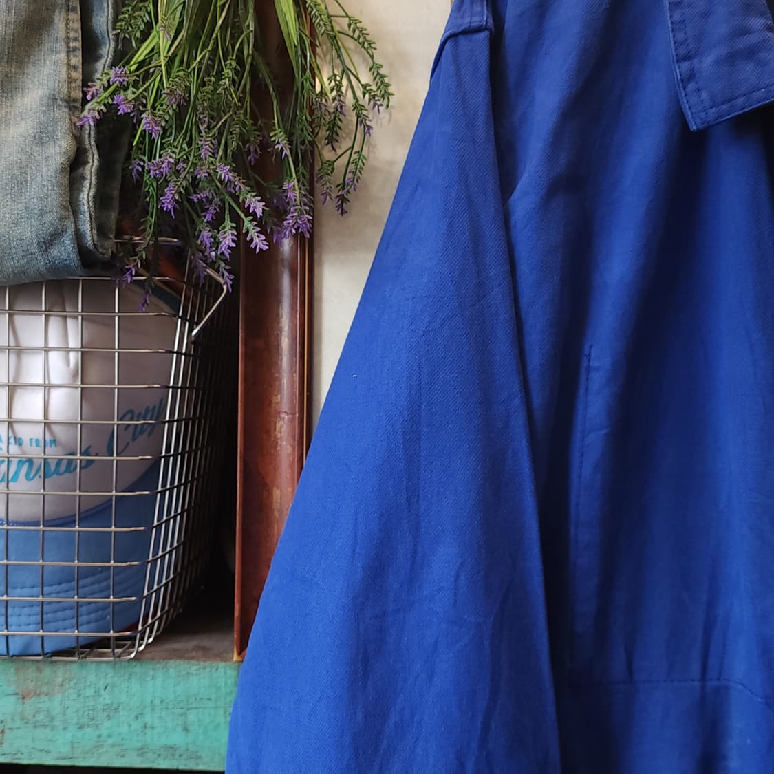 80s 프렌치 워크자켓 프렌치자켓 블루 빅사이즈 워크자켓 58 상품이미지6