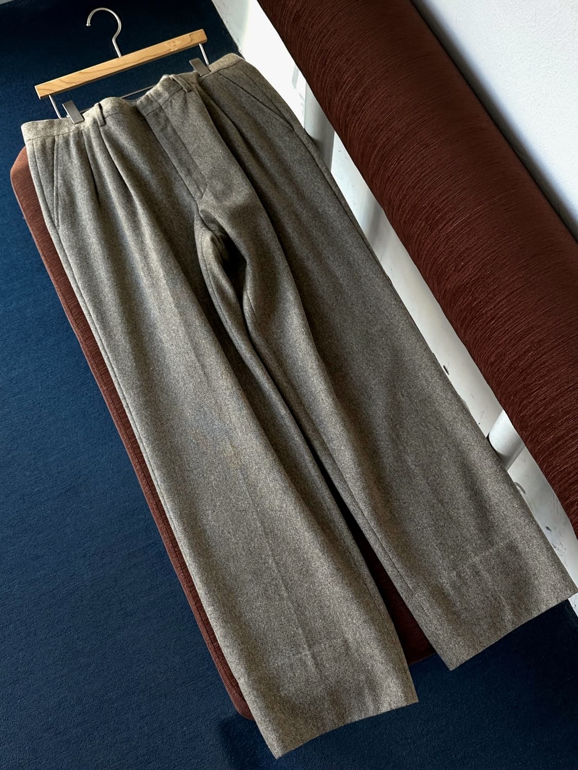 Tweed design 2 tuck wide slacks 상품이미지9