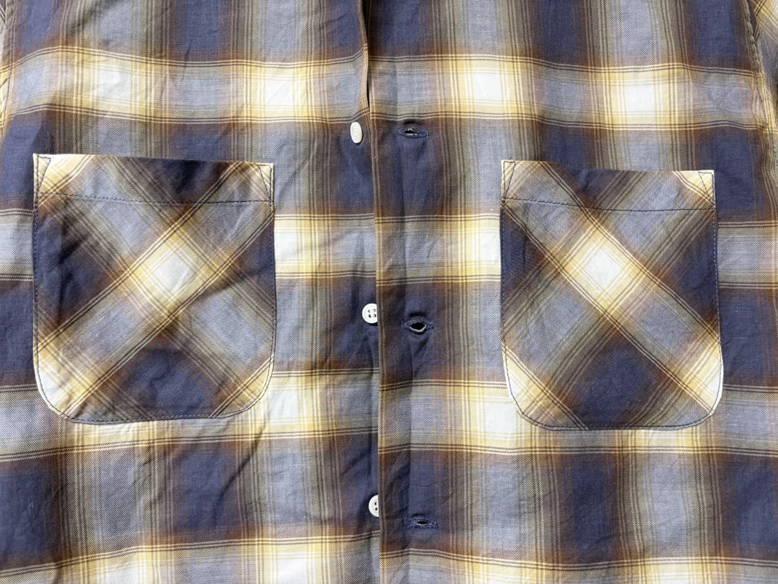 프릭스스토어 반팔 체크 셔츠 95 일본산 상품이미지5