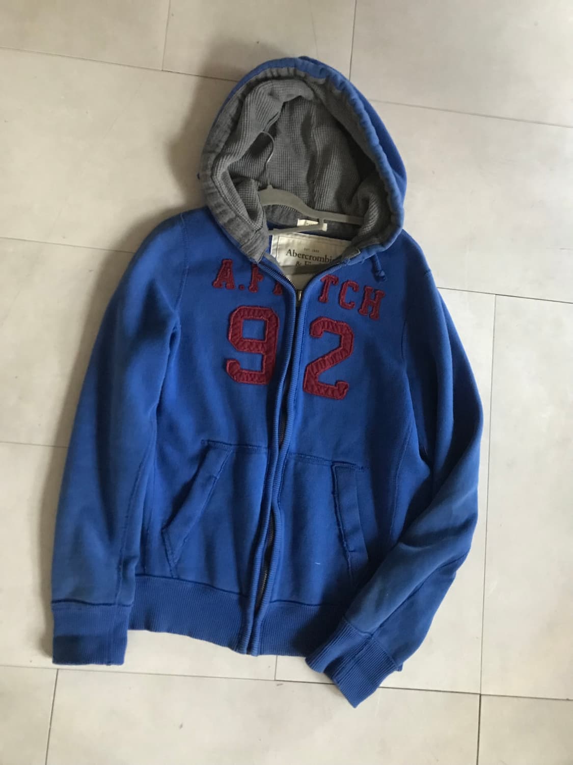 아베크롬비 블루 버건디 후드집업 상품이미지9