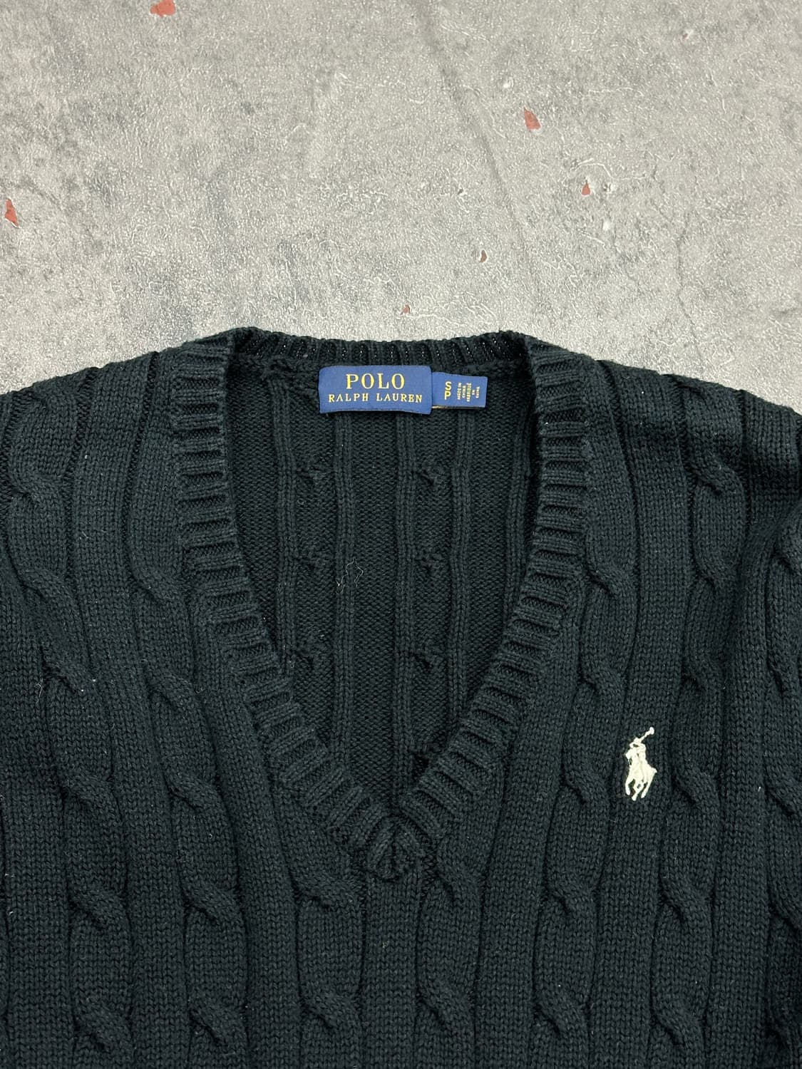 폴로 랄프 로렌 꽈배기 니트 블랙 상품이미지2