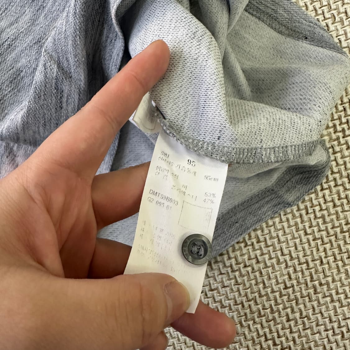 95 닥스 그레이 남자 폴로 셔츠 0417D 상품이미지3