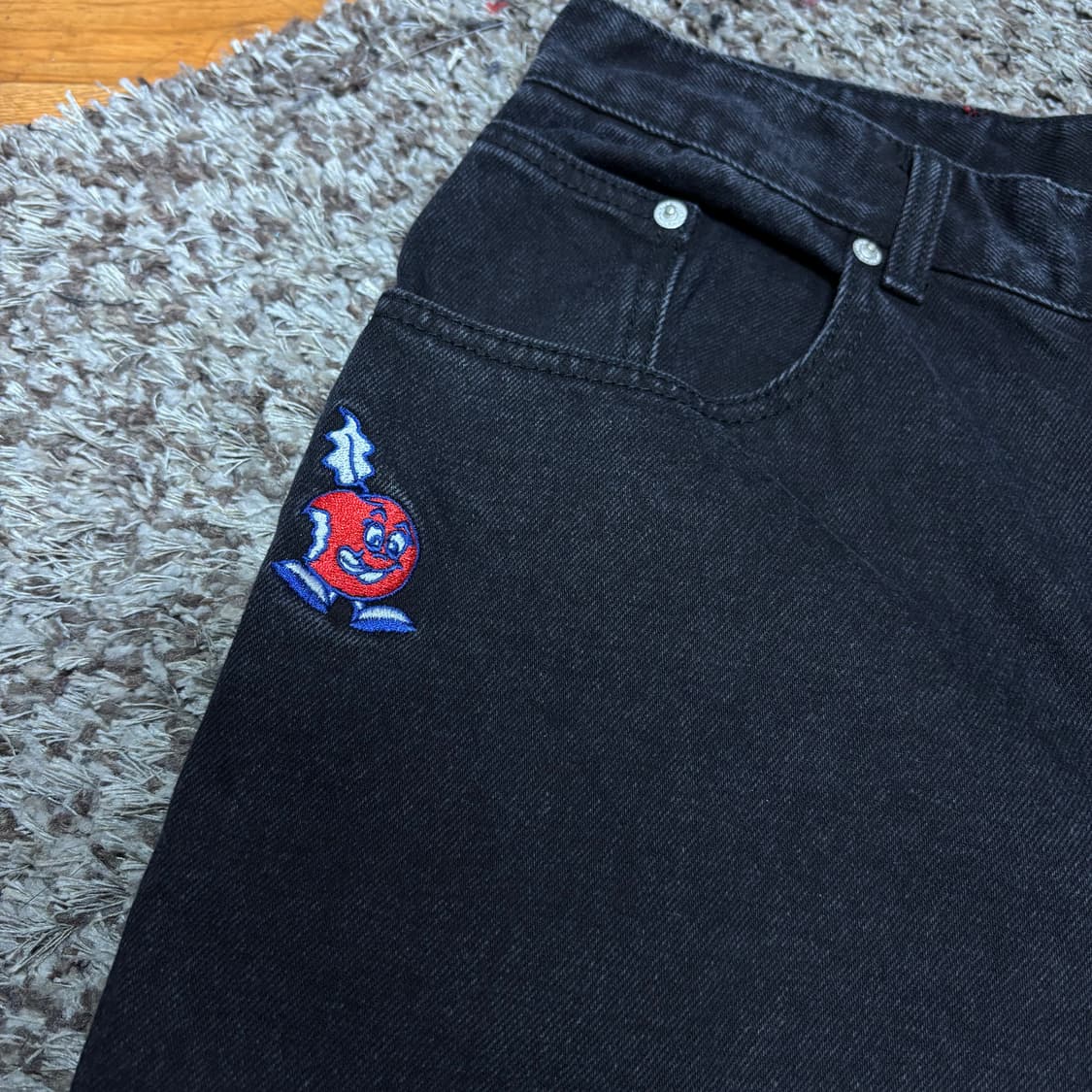 M 위캔더스 루즈 흑청 데님팬츠 상품이미지3