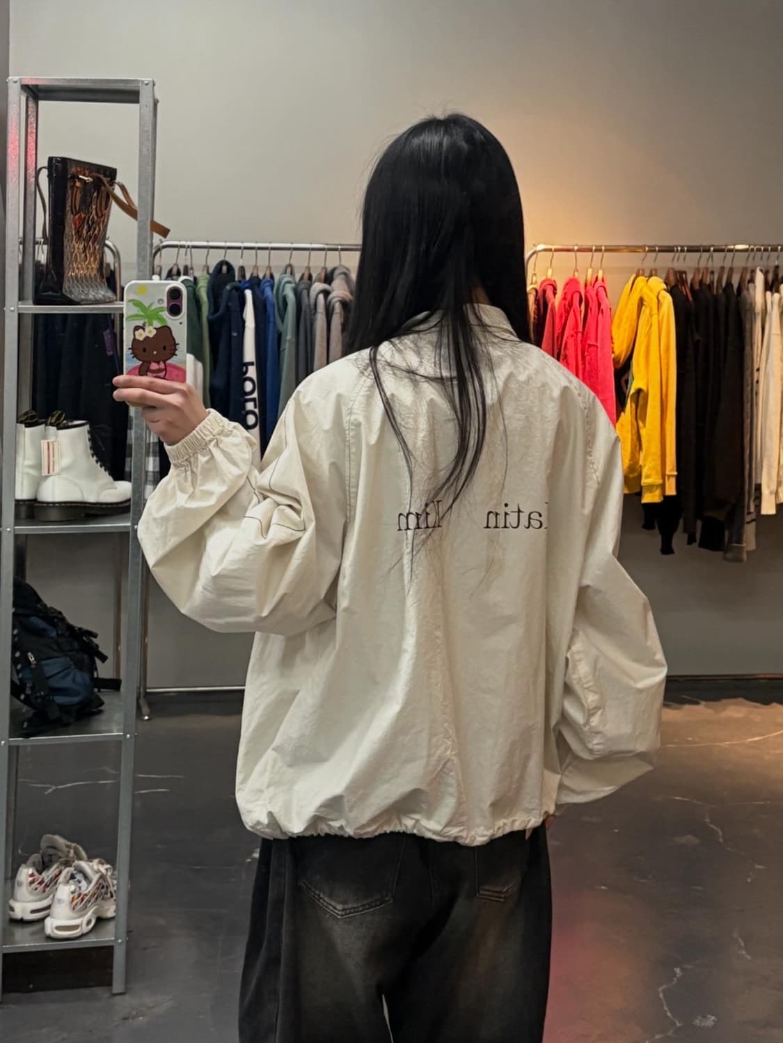 마뗑킴 백로고 아이보리 바람막이자켓 A3339 상품이미지1