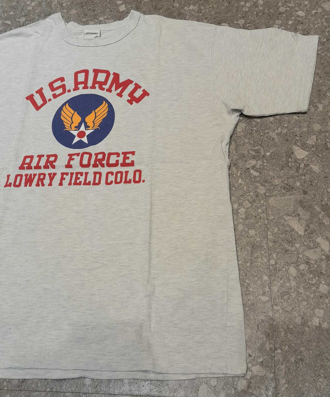 💥아웃스탠딩 에어포스 에쉬그레이 반팔 (L)   상품이미지5
