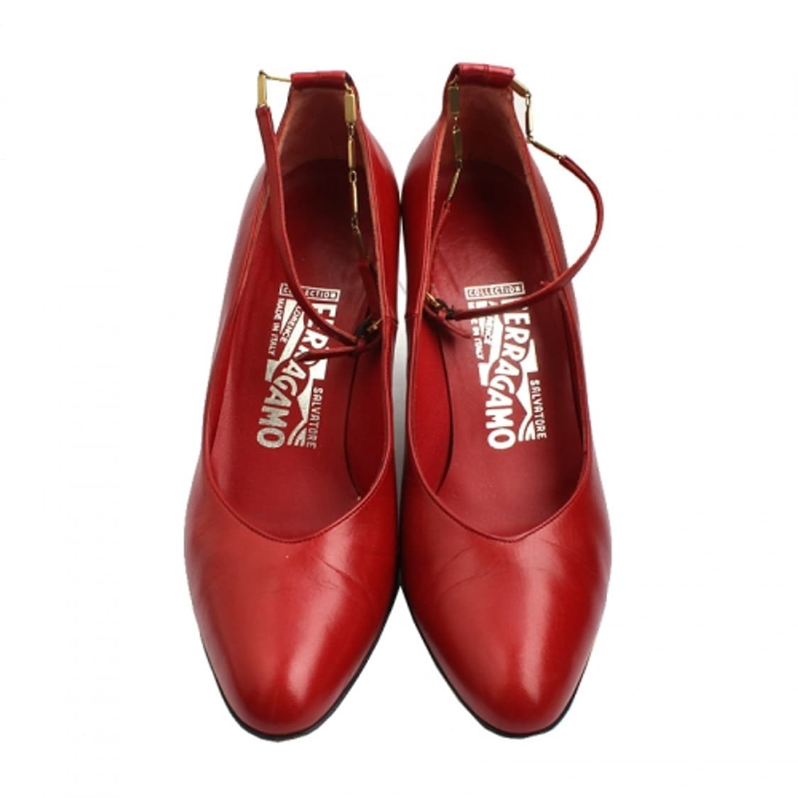 페라가모 레드 앵클 스트랩 펌프스 (36 1/2) 상품이미지2