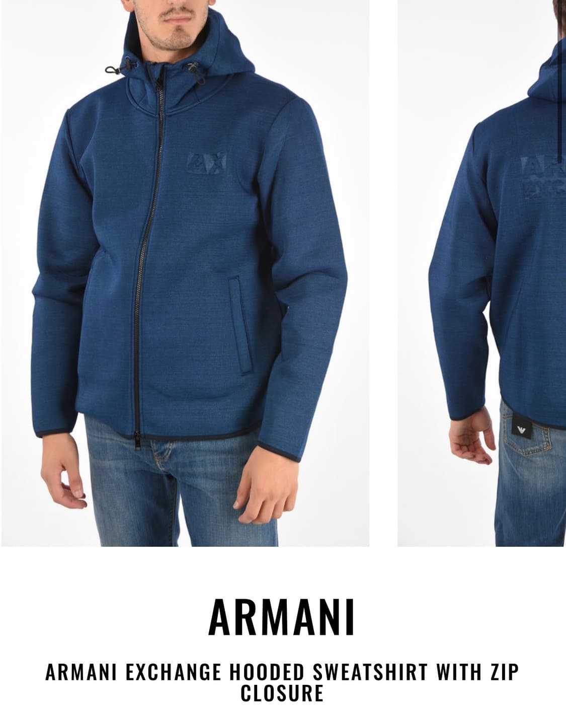 Armani 알마니 네오프렌 후드 집업 상품이미지4
