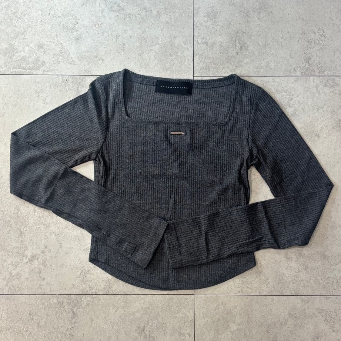 트리밍버드) 스퀘어넥 핑거홀 롱슬리브 CH F 상품이미지5