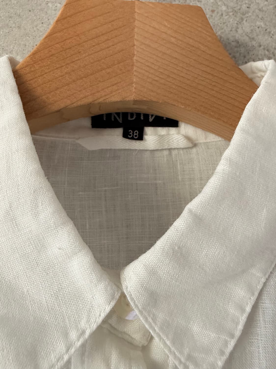 Indivi 화이트 린넨 100 여성 셔츠 38 상품이미지2