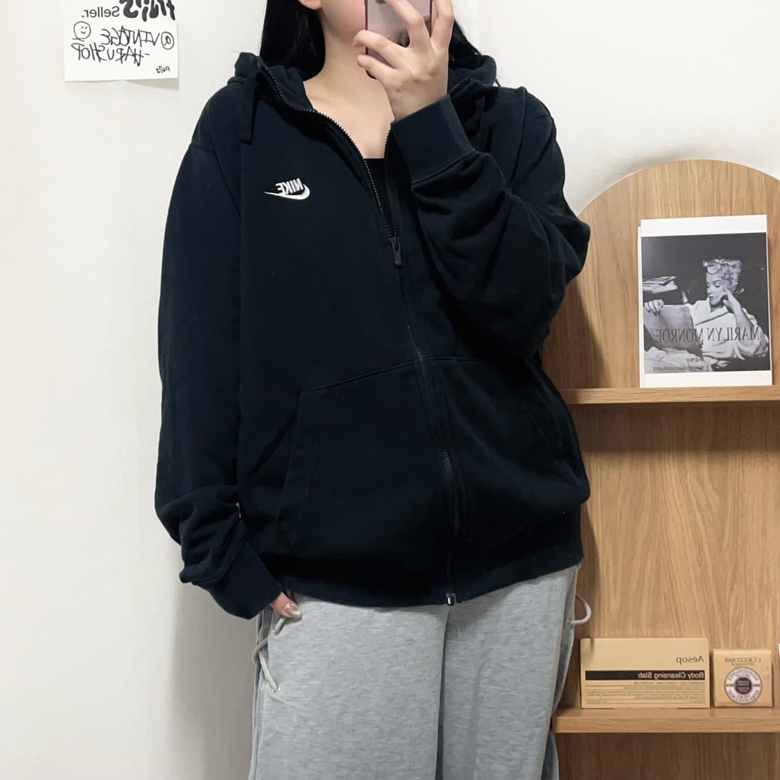 [정품] 나이키 블랙 푸츄라 후드집업 [ XL ] 상품이미지1