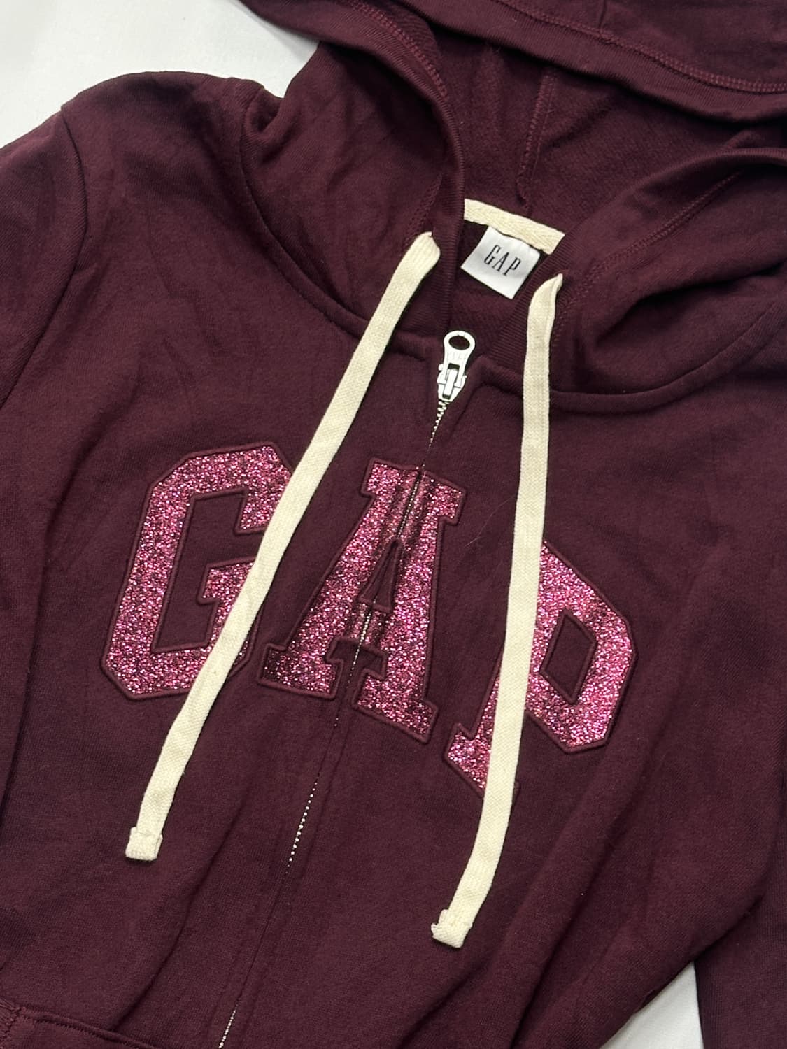 🔮재팬Gap 버거디 퍼플 후드집업🔮 그런지 괴짜 아우터 후디 상품이미지4